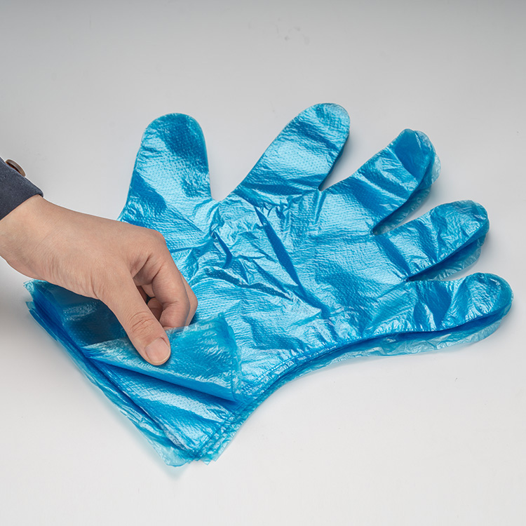 用於檢查的藍色塑料 Hdpe 手套